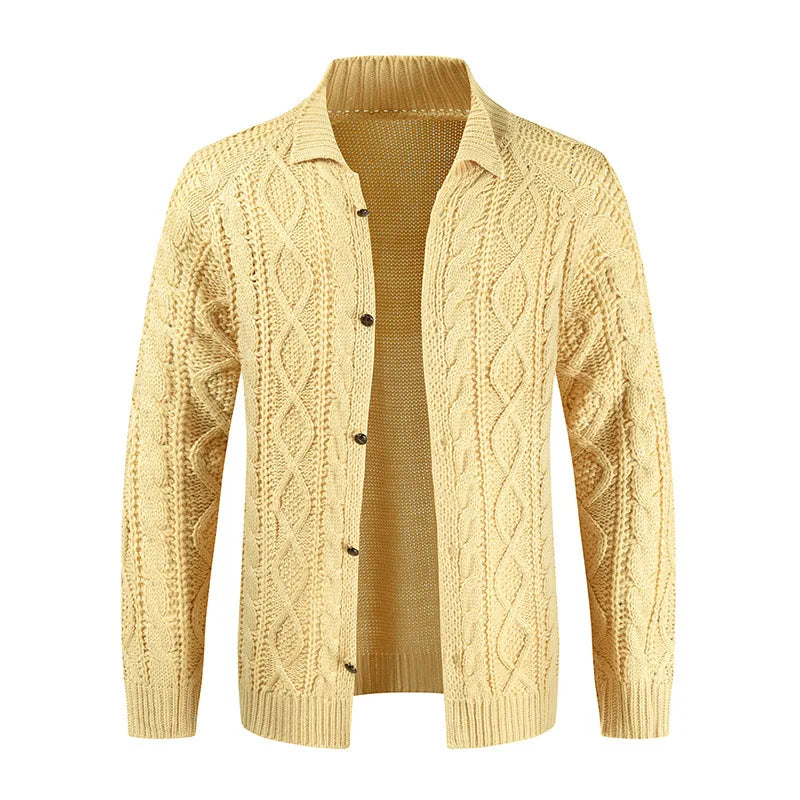 Miles Men’s Cardigan – Chunky Knit Button-Up Sweater