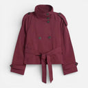 Barclay & Bloom | Women’s Trench Coat – Short Belted Double-Breasted Jacket