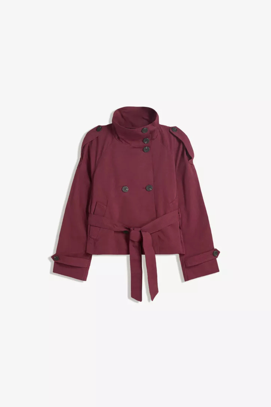 Barclay & Bloom | Women’s Trench Coat – Short Belted Double-Breasted Jacket