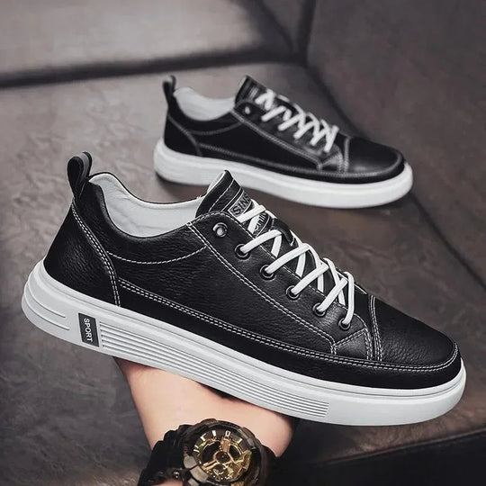 Men’s Casual Sneakers – Low Top White Trainers