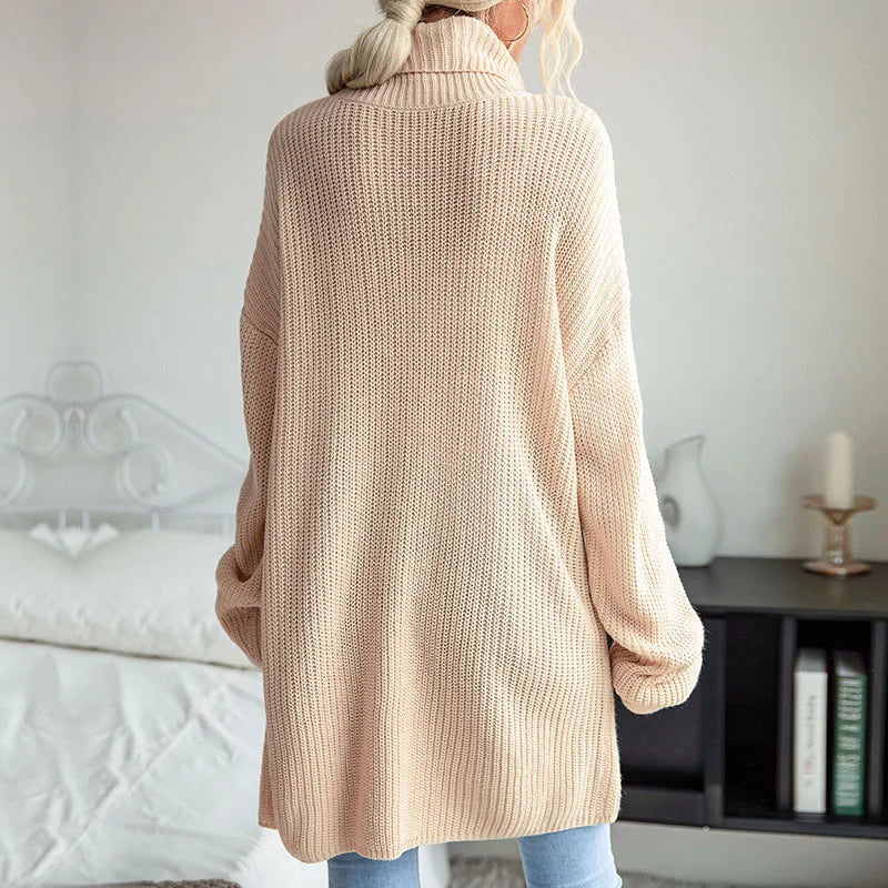Adrienne – Women’s knitted turtleneck sweater tunic
