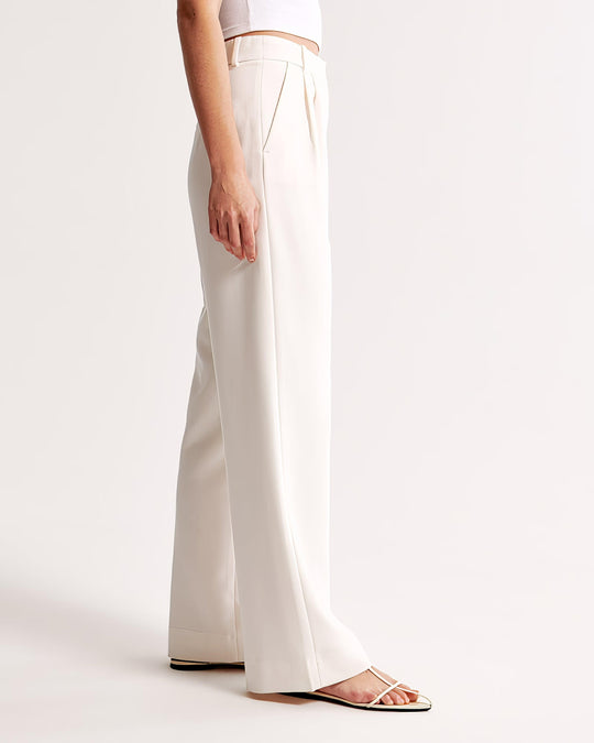 Claudine – Pleated High Waist Trousers with Tailored Fit