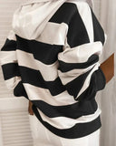 Yara Damen Hoodie – Gestreifter Langarm Pullover