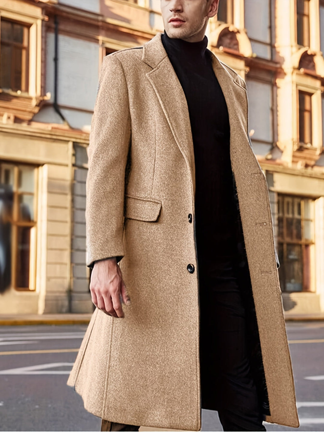 Adrian Men’s Overcoat – Long Formal Winter Coat