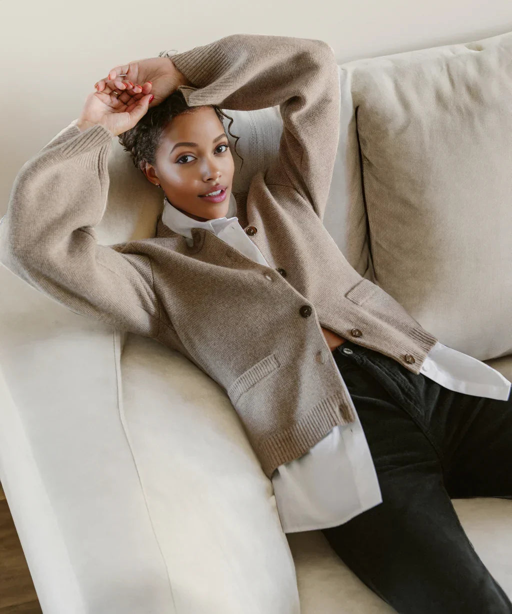 Inez | Women's Buttoned Cardigan with Round Neck