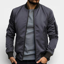 Men’s Bomber Jacket Lightweight Classic Slim Fit Zip Outerwear