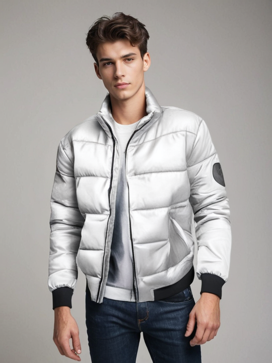 Jones Men’s Jacket – Puffer Zip-Up Winter Coat
