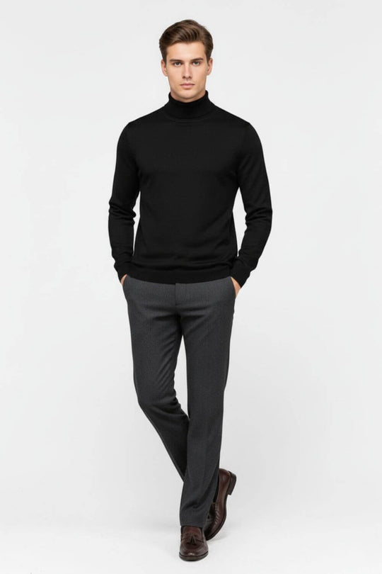 Barclay & Bloom | Herren Rollkragenpullover – Feiner Strick Wollmischung Pullover