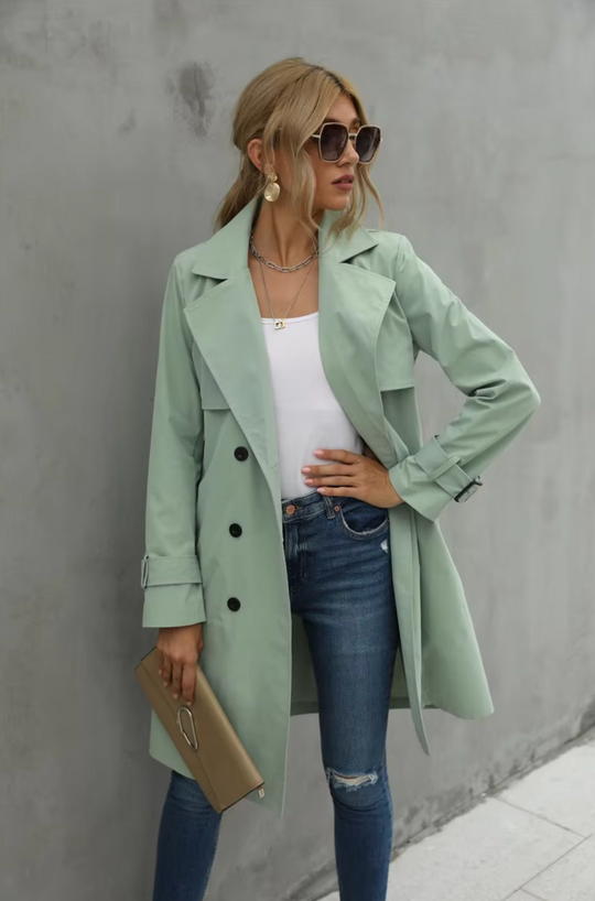 Leona | Women's Double-Breasted Trench Coat