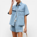 Women’s Denim Short Set 2 Piece Summer Outfit