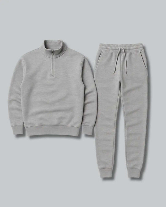Simon Men’s Tracksuit – Quarter Zip Sweatshirt and Jogger Pants Set