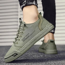 Dorian Herren Freizeitsneaker – Niedrige Canvas Weiße Schuhe