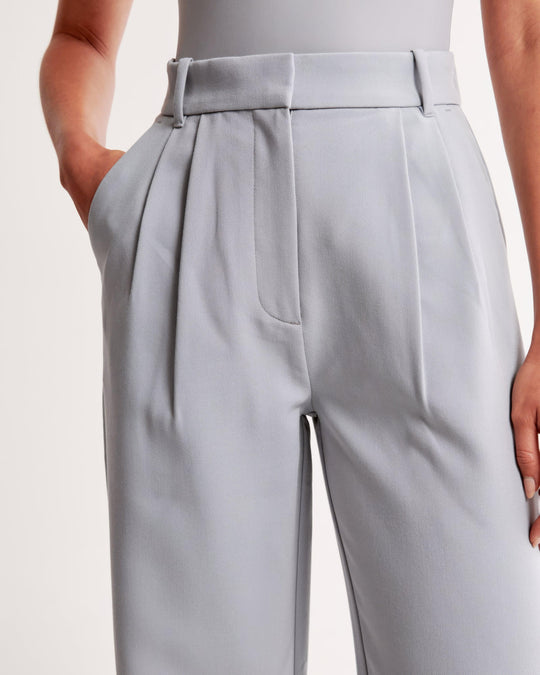 Claudine – Pleated High Waist Trousers with Tailored Fit