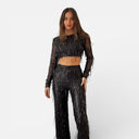 Fiorella | Two-Piece Sequin Top with Tassels