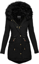 Barclay & Bloom | Women’s Winter Parka Coat – Hooded Jacket with Faux Fur Trim and Zip Closure