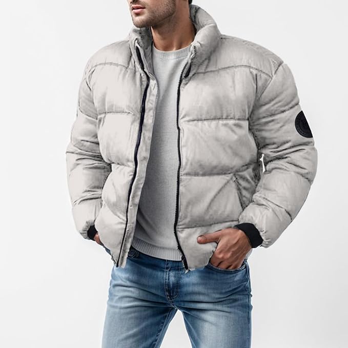 Victor Men’s Puffer Jacket – Quilted Winter Coat
