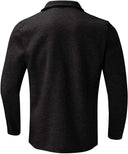 Davies Heren Wolmix Jas – Casual Licht Knopen Voorzijde