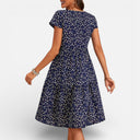 Women’s Flowy Floral Dress Casual Summer Midi Tiered