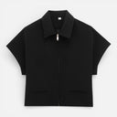 Women’s Two Piece Outfit Set Wide Leg Pants Zip Top Summer