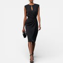 Women’s Classic Ruched Sheath Dress Wedding Guest