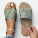 Women’s Espadrille Slide Sandals Comfort Woven Sole Casual Summer