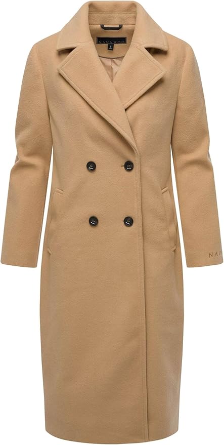 Barclay & Bloom | Women’s Winter Coat – Long Double-Breasted Wool Blend Overcoat