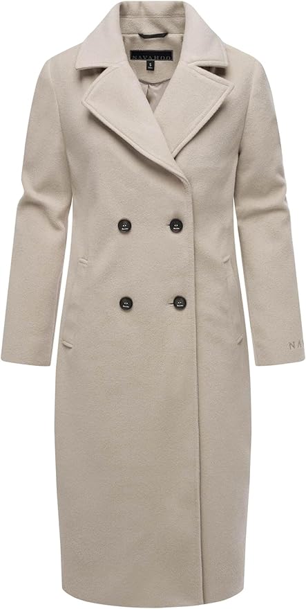 Barclay & Bloom | Women’s Winter Coat – Long Double-Breasted Wool Blend Overcoat