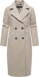 Barclay & Bloom | Women’s Winter Coat – Long Double-Breasted Wool Blend Overcoat