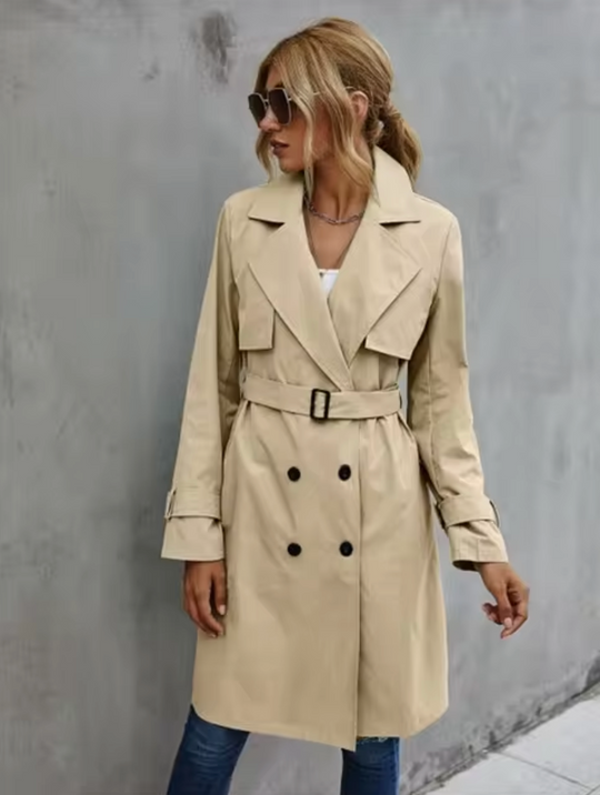 Leona | Women's Double-Breasted Trench Coat