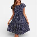 Women’s Flowy Floral Dress Casual Summer Midi Tiered