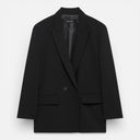 Damen Zweireihiger Blazer Strukturierte Klassische Passform Jacke