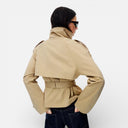 Barclay & Bloom | Women’s Trench Coat – Short Belted Double-Breasted Jacket