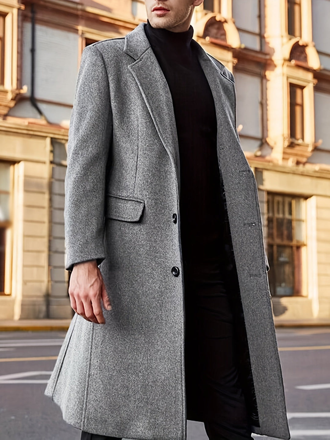 Adrian Men’s Overcoat – Long Formal Winter Coat