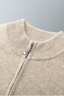 Julian Herren Woll-Trainingsanzug – Cardigan mit durchgehendem Reißverschluss und Hose mit Kordelzug Set