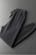 Liam Herren Woll-Trainingsanzug – Cardigan mit durchgehendem Reißverschluss und Hose mit Kordelzug Set