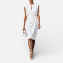 Women’s Classic Ruched Sheath Dress Wedding Guest