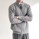 Lucien | Ribbed Knit Zip-Up Cardigan