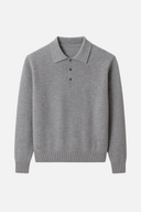 Julian Herren Strick Polo – Langarm Ganzjahresbekleidung