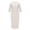 Barclay & Bloom | Damen Midirock Bleistiftkleid – Büro Kleid mit Perlendetail