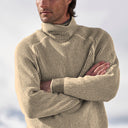 Harrison Herrenpullover – Gerippter Rollkragen-Strickpullover