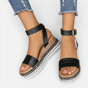 Dames sandalen met plateauzool, bandjes en comfortabele zool