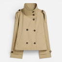 Barclay & Bloom | Women’s Trench Coat – Short Belted Double-Breasted Jacket