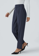 Women’s High-Waist Stretch Slim-Fit Trousers with Side Pockets