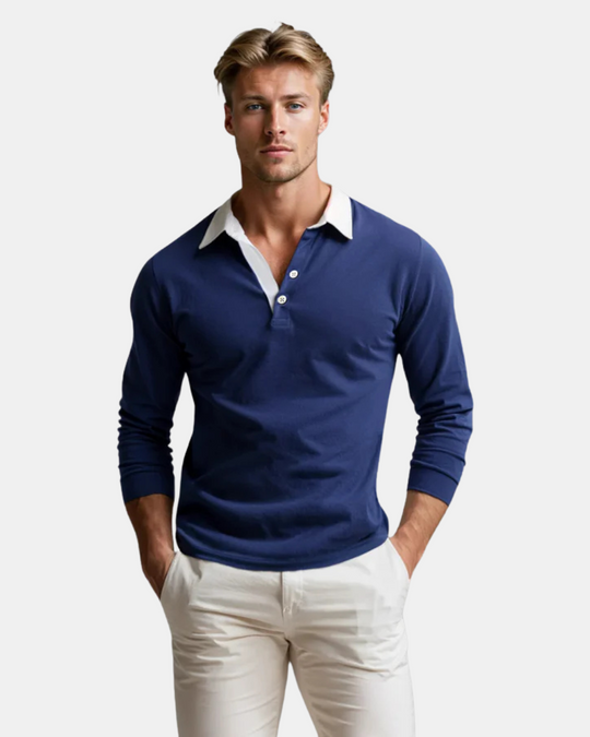Lennox – Classic Long Sleeve Polo Sweater for Men