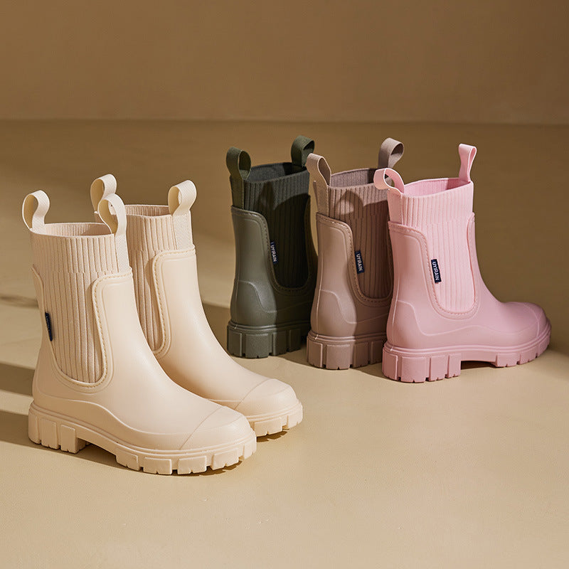 Nova Damen Regenstiefel – Wasserdichte Chelsea-Stiefeletten für den Knöchel