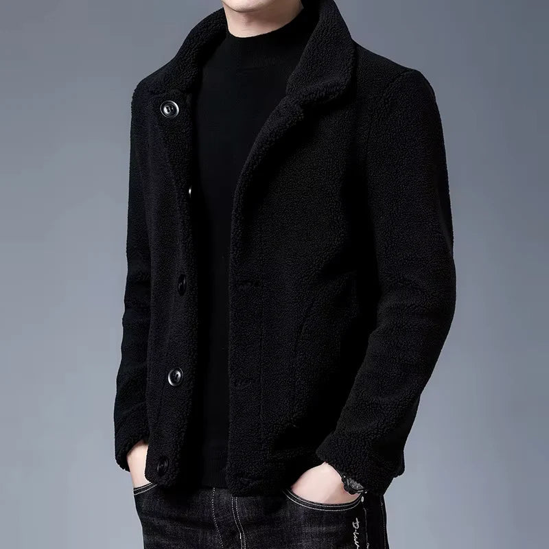 Liam Men’s Fleece Jacket – Button-Up Winter Wear