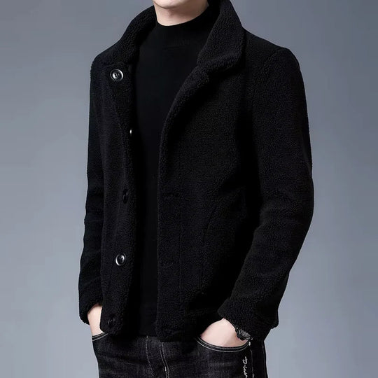Liam Men’s Fleece Jacket – Button-Up Winter Wear