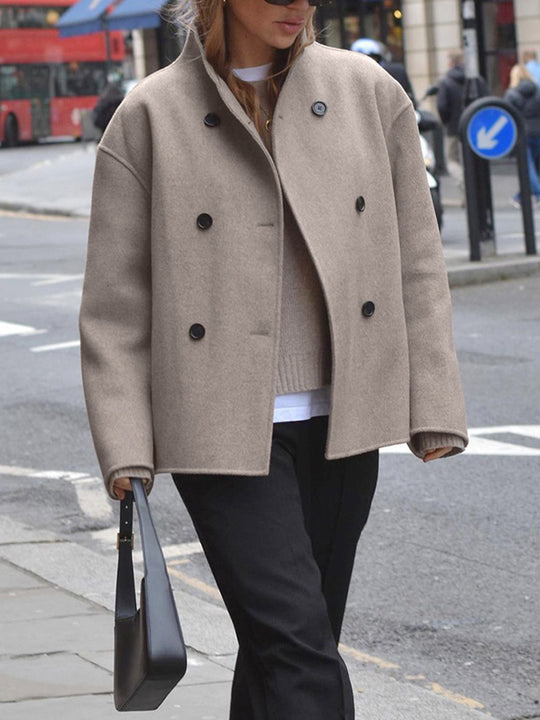 Claudine – Women’s double-breasted wool coat