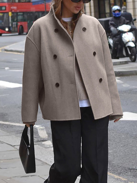 Claudine – Women’s double-breasted wool coat