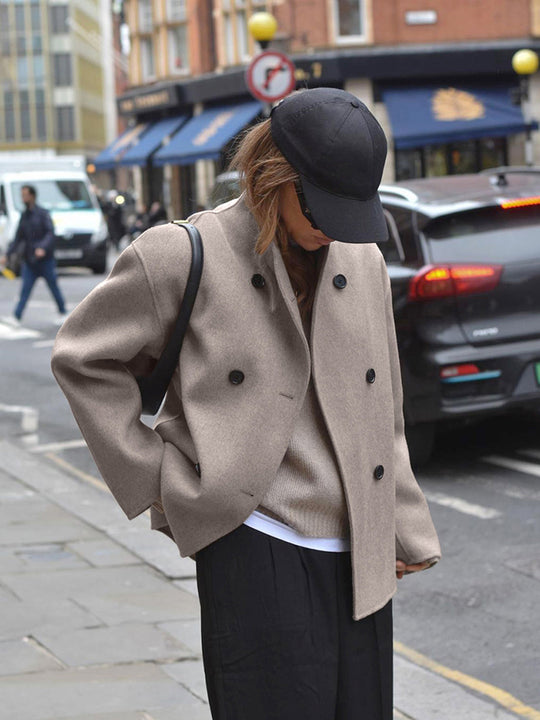 Claudine – Women’s double-breasted wool coat